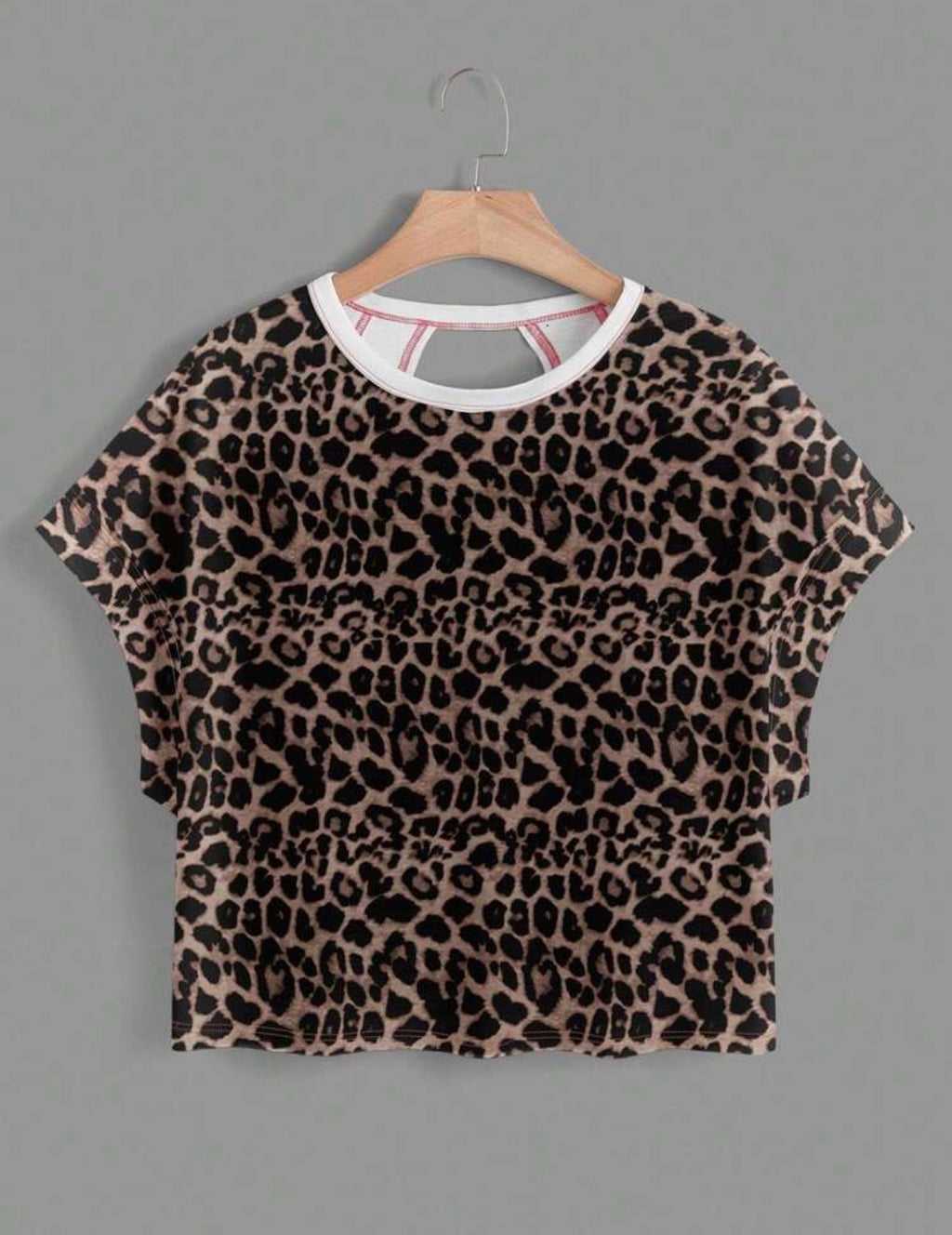Cheetah open back shirt
