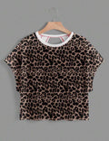 Cheetah open back shirt