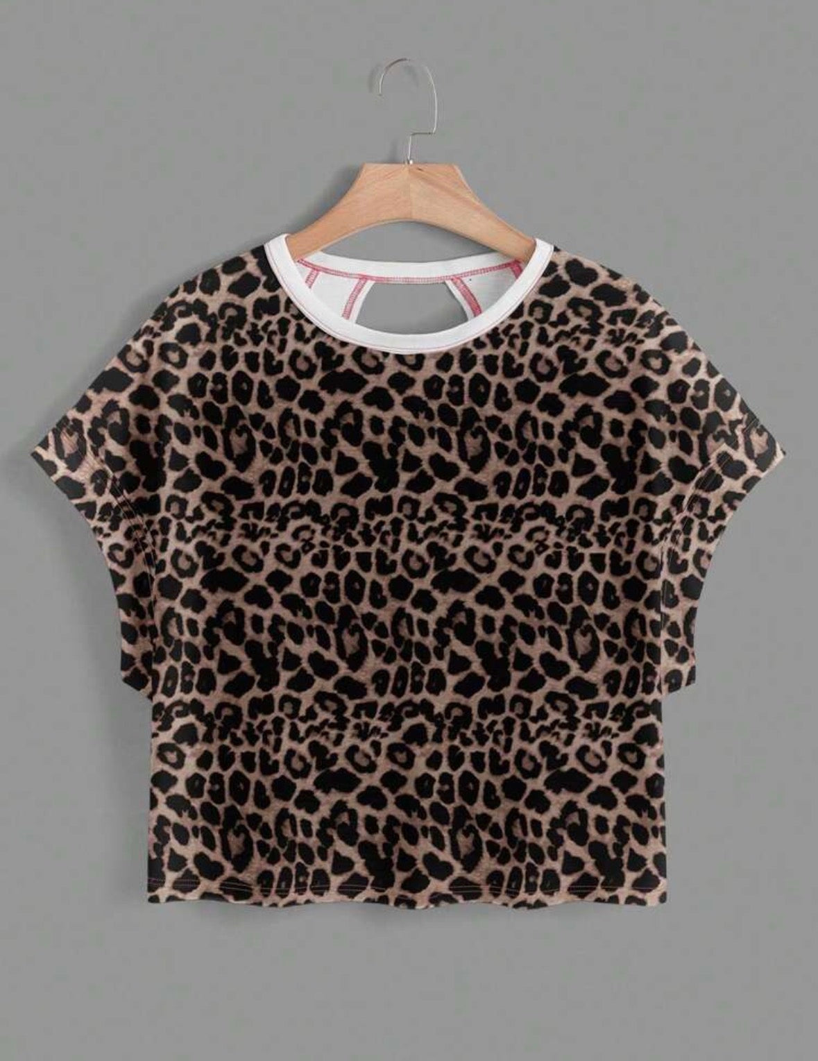 Cheetah open back shirt